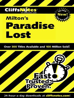 cover image of CliffsNotes on Milton's Paradise Lost